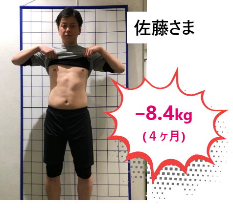 佐藤さま 4ヶ月で8.4キロ減少